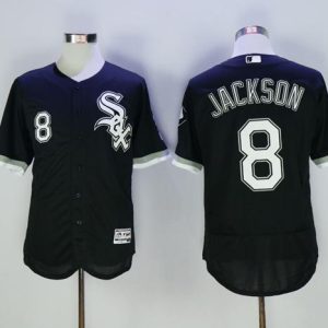 Exceptional White Sox #8 Bo Jackson Black Flexbase Authentic Collection Stitched MLB Jersey