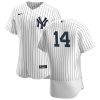 Amazing New York Yankees #14 Tyler Wade Men's Nike White Navy Home 2020 Authentic Player MLB Jersey