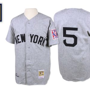 Exceptional Mitchell And Ness 1939 Yankees #5 Joe DiMaggio Grey Stitched MLB Jersey