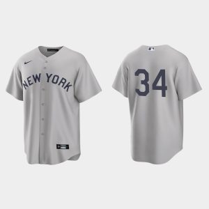 Exceptional New York Yankees #34 Justin Wilson Men's Nike Gray 2021 Field of Dreams Game MLB Jersey