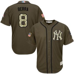 Amazing Yankees #8 Yogi Berra Green Salute to Service Stitched MLB Jersey