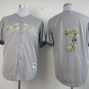 Stunning Yankees #7 Mickey Mantle Grey USMC Cool Base Stitched MLB Jersey