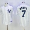 Fantastic Yankees #7 Mickey Mantle White Name On Back 75TH Stitched MLB Jersey