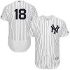 Premium Yankees #18 Didi Gregorius White Strip Flexbase Authentic Collection Stitched MLB Jersey