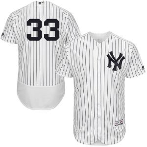 Delightful Yankees #33 Greg Bird White Strip Flexbase Authentic Collection Stitched MLB Jersey