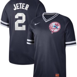 Superb Nike Yankees #2 Derek Jeter Navy Authentic Cooperstown Collection Stitched MLB Jersey