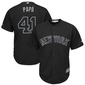 Superb Yankees #41 Miguel Andujar Black PAPA Players Weekend Cool Base Stitched MLB Jersey